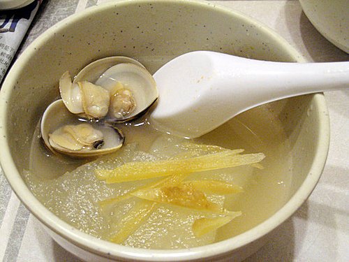炒A菜+蛤蠣冬瓜湯