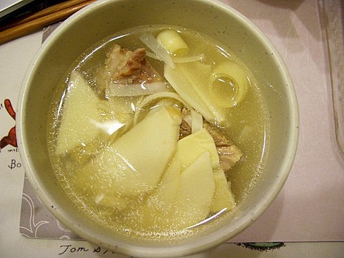 蛤蠣絲瓜+竹筍排骨湯