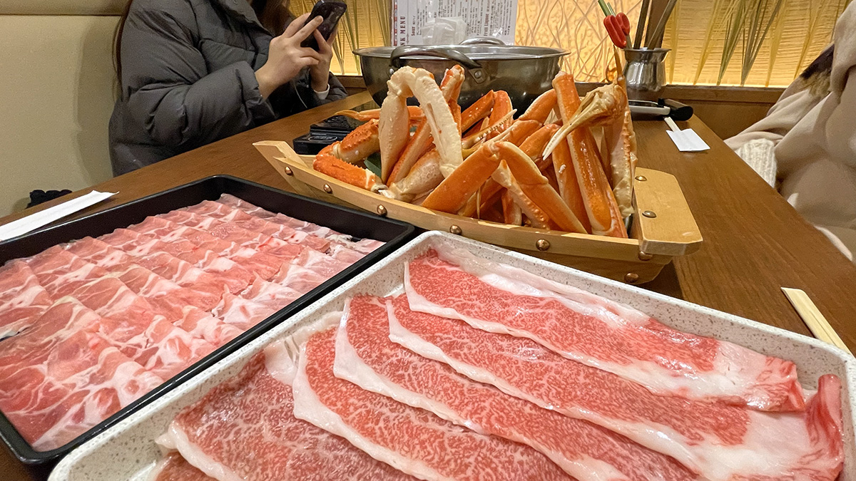 【大阪美食】和牛螃蟹涮涮鍋放題，大阪特色美食出汁鍋と海鮮門戶本店